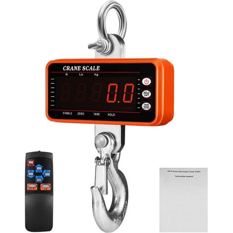 Báscula electrónica para equipaje de alta resistencia, báscula digital multifuncional con pantalla LCD, herramienta de pesaje de alta precisión para viajes, báscula con gancho para colgar, báscula de (1/5)
