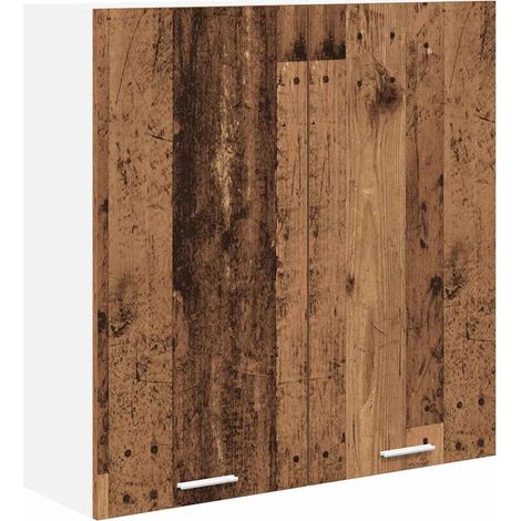 Mobile da cucina moderno a parete 80 x 31 x 80 cm ampio spazio contenitivo design effetto legno anticato 020053327