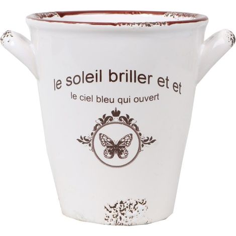 Coperchio per tazza in ceramica smaltata vintage, colore crema, 10,5 cm (1/2)