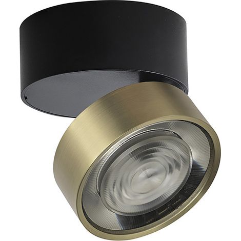 Applique/Plafoniera LED serie HOLE 7W 3000K CRI90 Nero/Oro - Illuminazione Interni Alta Efficienza - Rossini Illuminazione (1/5)
