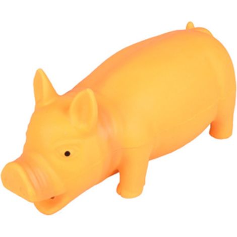jouet en latex  a couinement pour chien  cochon Fiona orange 22 cm - Flamingo (1/2)