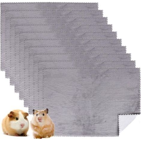 Lot de 10 tapis pour rongeurs - Imperméables - Pour cochon d'Inde - Lavable - Absorbant - Pour petits animaux, hamsters, chiots, chats - 35 x 75 cm (1/5)