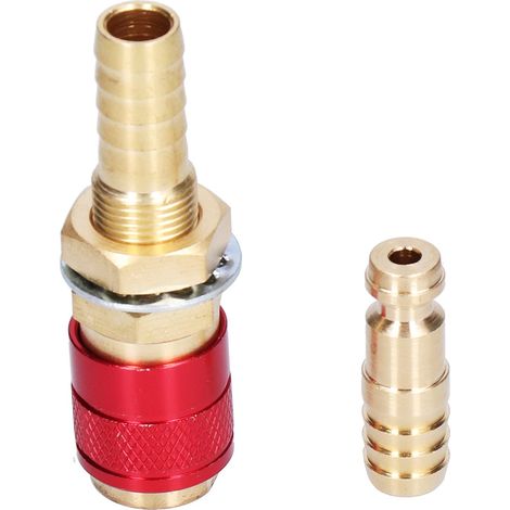 Raccord rouge pour tuyau de soudage TIG, raccord en laiton pour équipement de soudage M10 (rapide) (1/5)