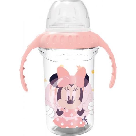 Bicchiere Bambini da viaggio Disney Minnie da 330 ml, senza BPA, con 2 maniglie, beccuccio e tappo, riutilizzabile e lavabile (1/2)