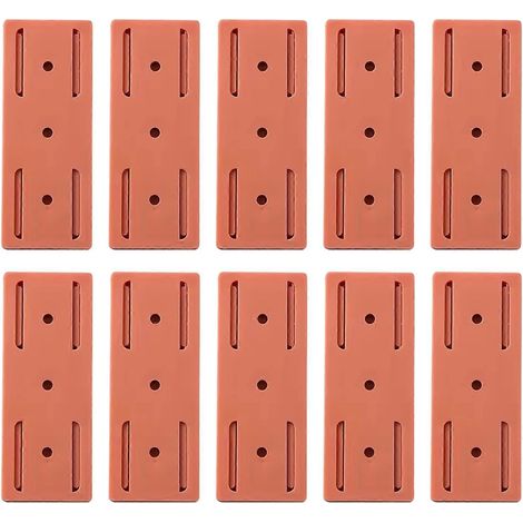 Lot de 10 supports de prises muraux auto-adhésifs pour multiprises et gestion des câbles - WELLNGS (1/5)