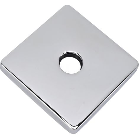 Rosace carrée 4 pouces en acier inox 304 pour bras de douche fixe et robinet bain - plaque cache pommeau et tuyau décoration salle de bain (1/5)