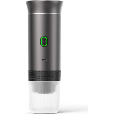 Cafetiere Portable - 12 V - Chauffage Rapide 4-6 Min - Compatible Grandes Capsules Cafe Moulu Dosettes Souples - Pour Camping Bureau Voiture - 1 Unite