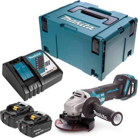 Smerigliatrice angolare 18V LXT Ø125 mm (2x4,0 Ah) in MAKPAC - MAKITA DGA517RMJ