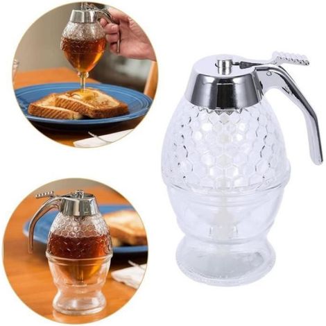 Distributeur De Miel - 200 ML - En Acrylique Transparent - Pour Table De Petit Déjeuner - 1 Pièce (1/4)