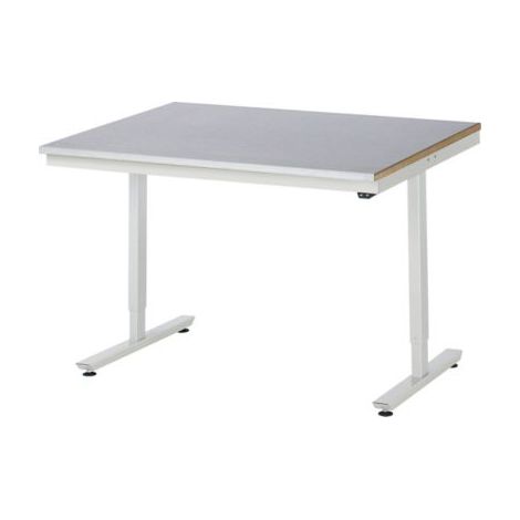RAU Arbeitstisch adlatus 150 elektrisch höhenverstellbar Arbeitsplatte mit Stahlblechbelag 1250 mm x 1000 mm (1/3)