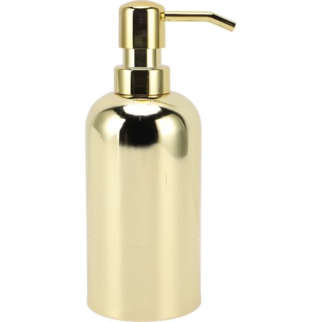 Elegante dispensador de jabón con mecanismo de pulsación para cocina y baño, fabricado en acero inoxidable color oro 201 – Bomba de líquido robusta y lujosa (1/5)