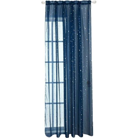 Voile toil Tulle pour Fentre Couleur Marine pour Chambre (1/5)