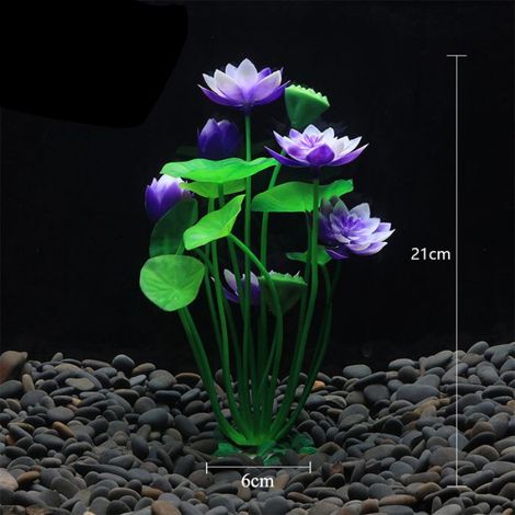 Plantes artificielles de décoration d'aquarium,plantes sous-marines en plastique,aménagement paysager d'herbe d'eau aquatique-12