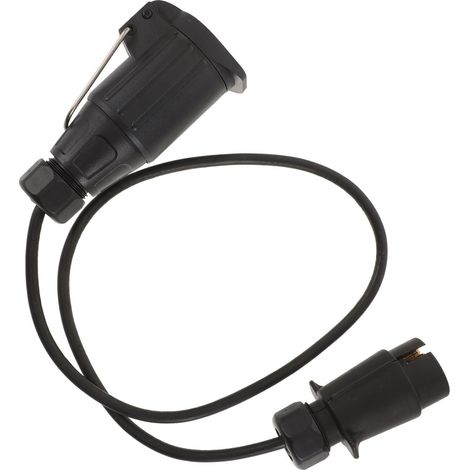 Rallonge de Voiture avec Prise de Remorque à 7 Broches, Câble d'alimentation en Plastique et Métal, Installation Facile, Compatible Caravanes et Appareils Électriques (1/5)