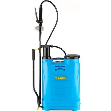 Matabi – Pulvérisateur à pression précise 16L – Chambre renforcée pour produits agrochimiques – Régulateur de pression – Tuyau 1,3m PVC