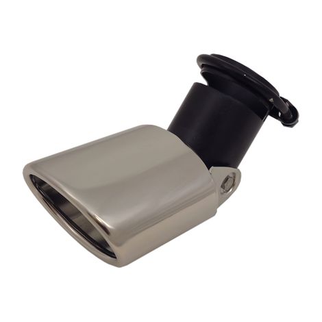 Embout d'échappement en inox, ovale (70x100mm), réglable, pour sortie 45-58 mm (1/3)