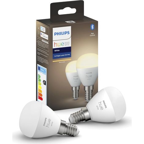 Hue White Luster, Ampoule LED P45, 470lm, Pack de 2, Blanc Chaud (1/5)