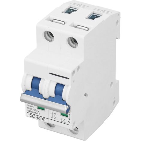 DC-Miniatur-Leistungsschalter, 2-polig, 500 V, 32 A, Trennschalter für DIN-Schienenmontage, für Photovoltaikanlagen (1/5)