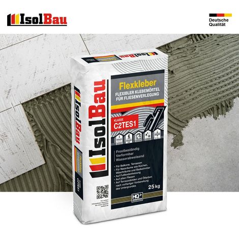 Flexkleber C2TES1 Fliesenkleber 25 kg Flexmörtel Natursteinkleber Klebemörtel (1/5)