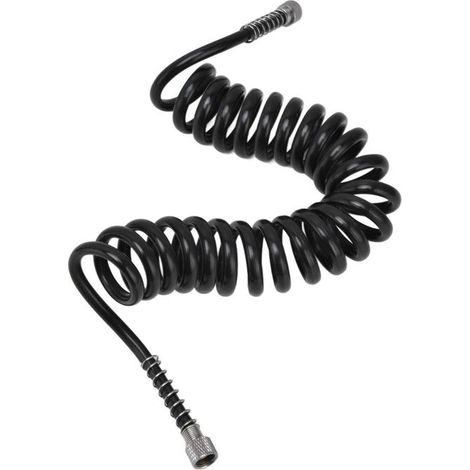 Tuyau d'air spiralé en polyuréthane avec raccord fileté interne G1/8, adapté aux accessoires d'aérographe. (1/5)