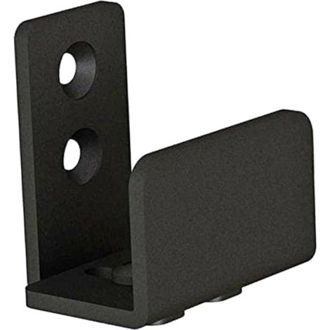 Guide de sol pour porte de grange coulissante acier carbone, noir (1/5)