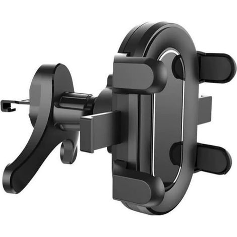 Support de téléphone rotatif pour grille d'aération de voiture à clipser pour appareils mobiles de 4,7 à 7,2" (1/4)