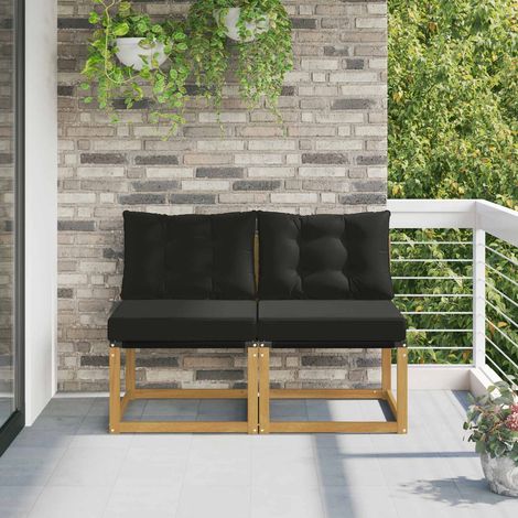 vidaXL 2 Piece Outdoor Middle Sofa
