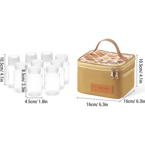 Ensemble de bouteilles d'assaisonnement, sac de rangement d'épices en tissu Oxford d'extérieur, Portable, grande capacité, Camping (1/5)