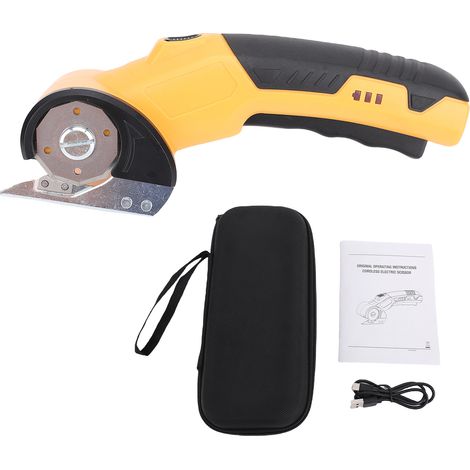 Ciseaux électriques sans fil Moteur brushless Puissance 50N Lames inox LED intégrée Coupe tissu carton cuir设计师裁缝 (1/5)