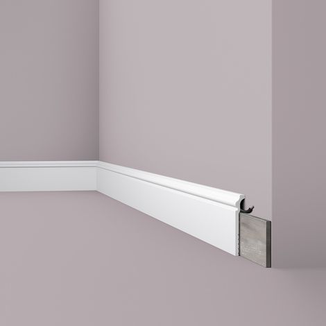 Cover moulding NMC CF3 WALLSTYL Noel Marquet Decorative moulding Skirting Moulding for decoration contemporary design white 2 m (1/5)
