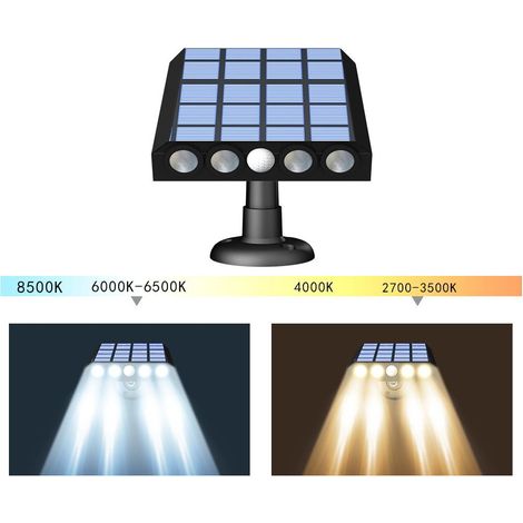 Applique murale solaire extérieure avec caméra étanche et à détecteur de mouvement pour jardin, cour et murs extérieurs - Éclairage écoénergétique (1/5)