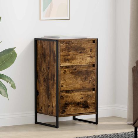 vidaXL  Sideboard  Smoke Oak 42 x 36 x 75.5 cm Engineered Wood