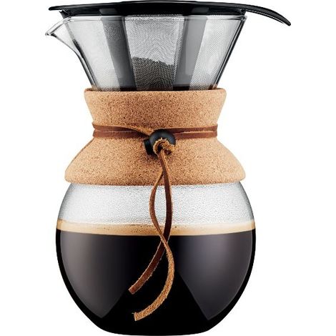 Bodum Pour Over Liège & Cuir Préparation Manuelle élégante Du Café - Bodum