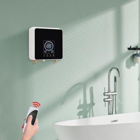 7.5KW 220V Chauffe-eau électrique instantané télécommandé Chauffe-eau électrique thermostatique intelligent avec télécommande (1/5)