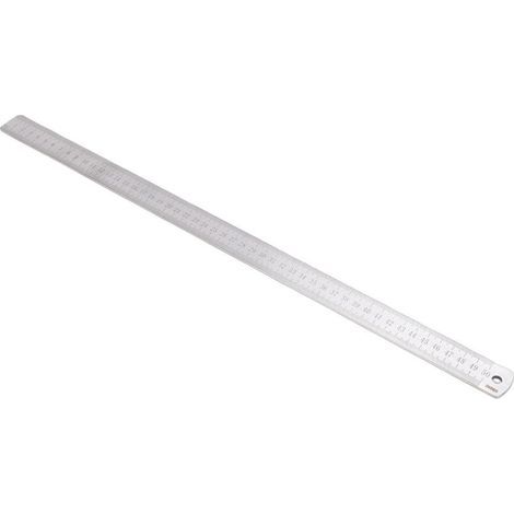 Règle en acier 0-50 cm / 0-20 pouces, double graduation métrique et impériale, haute dureté, robuste, usage autodéfense, épaisse. Règle/bâton d'autodéfense en acier au manganèse épais trempé (1/5)
