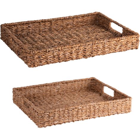 Table Passion - Set de 2 plateaux en jonc de mer