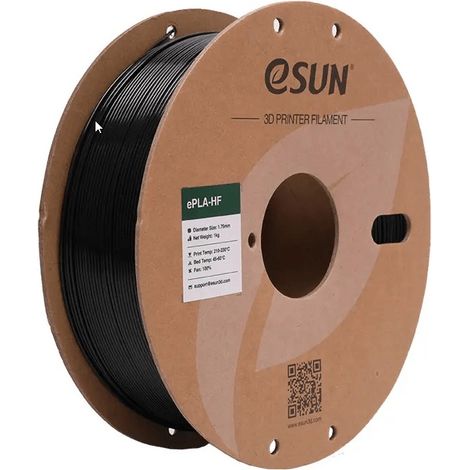 eSUN PLA-HF Filament, 1.75mm, 1000g (Fast printing) eSUN PLA-HF Filament 1.75mm 1000g Black