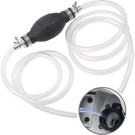 Pompe manuelle, pompe de transfert essence/diesel, pompe à huile 8 mm avec tuyau de 2 m, pompe de transfert de carburant manuelle universelle, pompe d'aspiration pour essence, bateau/kart (1/5)