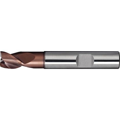 Fresa de ranura DIN 6527K tipo N D.6mm de carburo macizo TiAlN HB Z.3 corto PROMAT