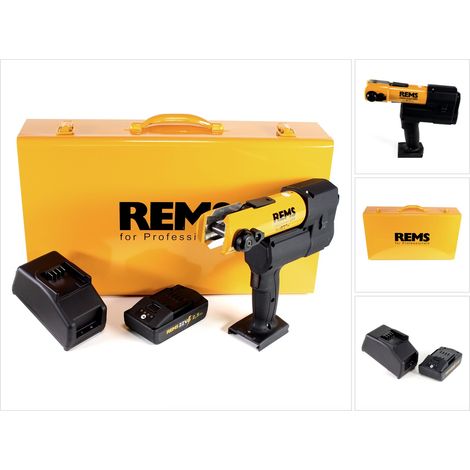 Rems – Sertisseuse sans fil 22V ACC – Retour automatique – Pression contrôlée – Raccords Ø 10–108mm – 1 batterie 2,5Ah et chargeur inclus