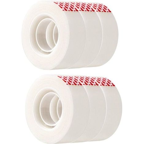 HONORNIC - Lot de 6 rubans adhésifs mat, conçu pour la réparation, recharges de ruban adhésif, Translucide, 1,9 cm x 25,4 m (1/5)