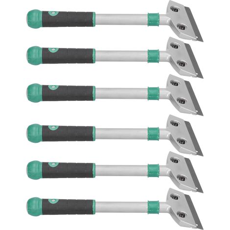 Lot de 6 spatules à enduire en aluminium, grattoir professionnel pour sol, outil manuel de nettoyage, 30 cm (1/5)