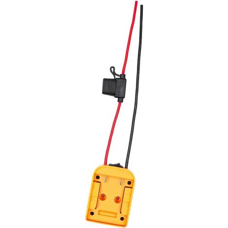 Akkuadapter für Power Wheels, passend für Dewalt 18-20V Akkus, Dock-Stromanschluss mit Schalter und Sicherung für RC-Cars und Spielzeugautos. (1/5)