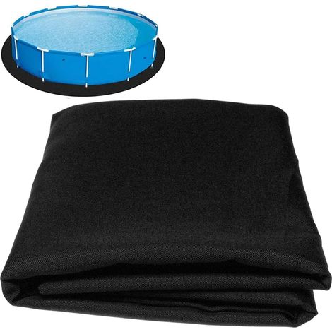 5 m Tapis De Piscine Rond pour Piscines Hors-Sol, Durable pour Éviter Les Percées Et Prolonger La Durée De Vie des Piscines Tapis de piscine adapté aux piscines plates et hors sol, résistant à la déc (1/5)