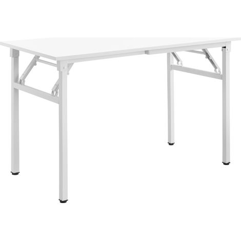 Mesa de comedor de cocina plegable regulable en altura para 4 personas 120 cm blanco 030004361