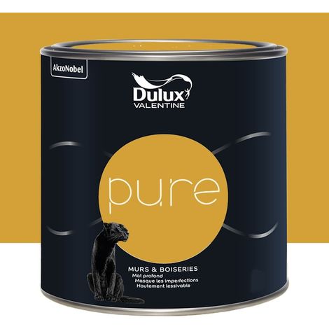 Peinture murs & boiseries Dulux Valentine Pure Jaune 2 L (1/3)