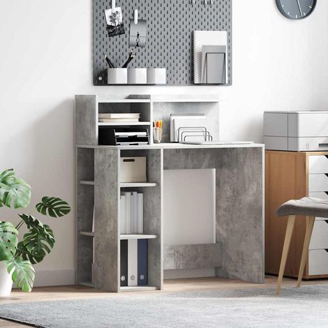 Schreibtisch Beton Grau 90 x 48 x 101,5 cm Holzwerkstoff