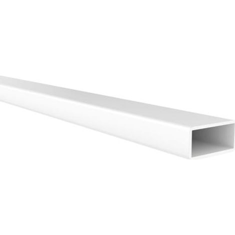 Profilé de tube rectangle Fabriqué en aluminium Finition blanche Dimensions 20101000mm Longueur du Profilé 1 mètre Épaisseur 1 mm 1 unité - talla