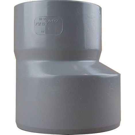 First Plast – Réduction PVC excentrée Mâle Femelle 125/100 mm – Raccord à coller pour évacuation eaux usées – Classement feu Bs3d0 (1/4)