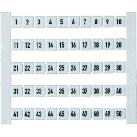 Weidmüller DEK 5 FWZ L1-PE marcadores blancos pack 500
